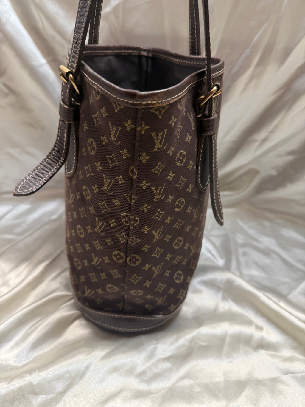 Louis Vuitton Mini Lin Bucket Tote Shoulder in Brown