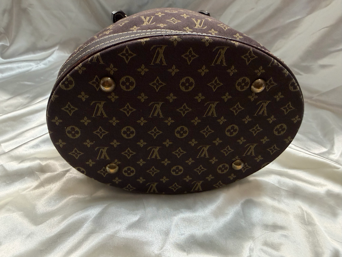 Louis Vuitton Mini Lin Bucket Tote Shoulder in Brown