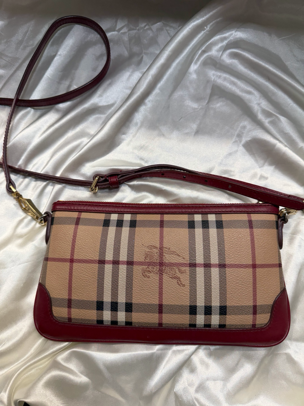 Burberry Haymarket Check Peyton Crossbody Sling