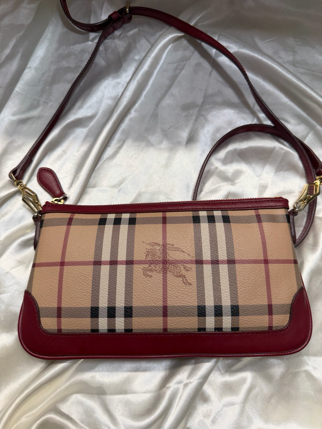 Burberry Haymarket Check Peyton Crossbody Sling