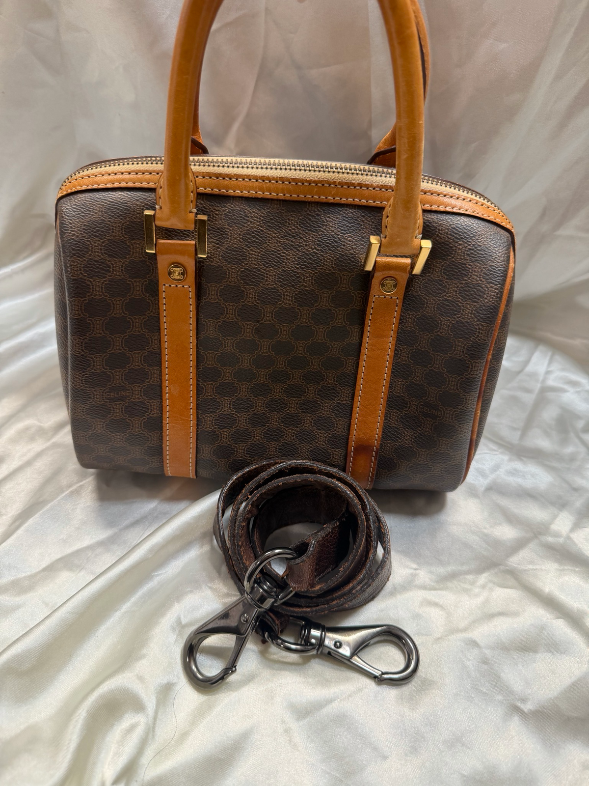 Celine Macadam Nano Boston Bowler Satchel Sling