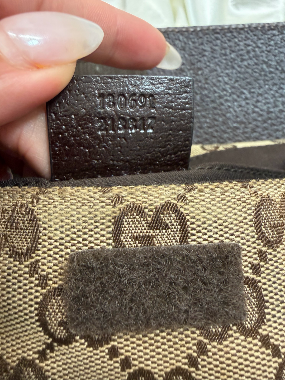 Gucci Monogram Canvas Waist Bag Belt Bum Bag Web Strap