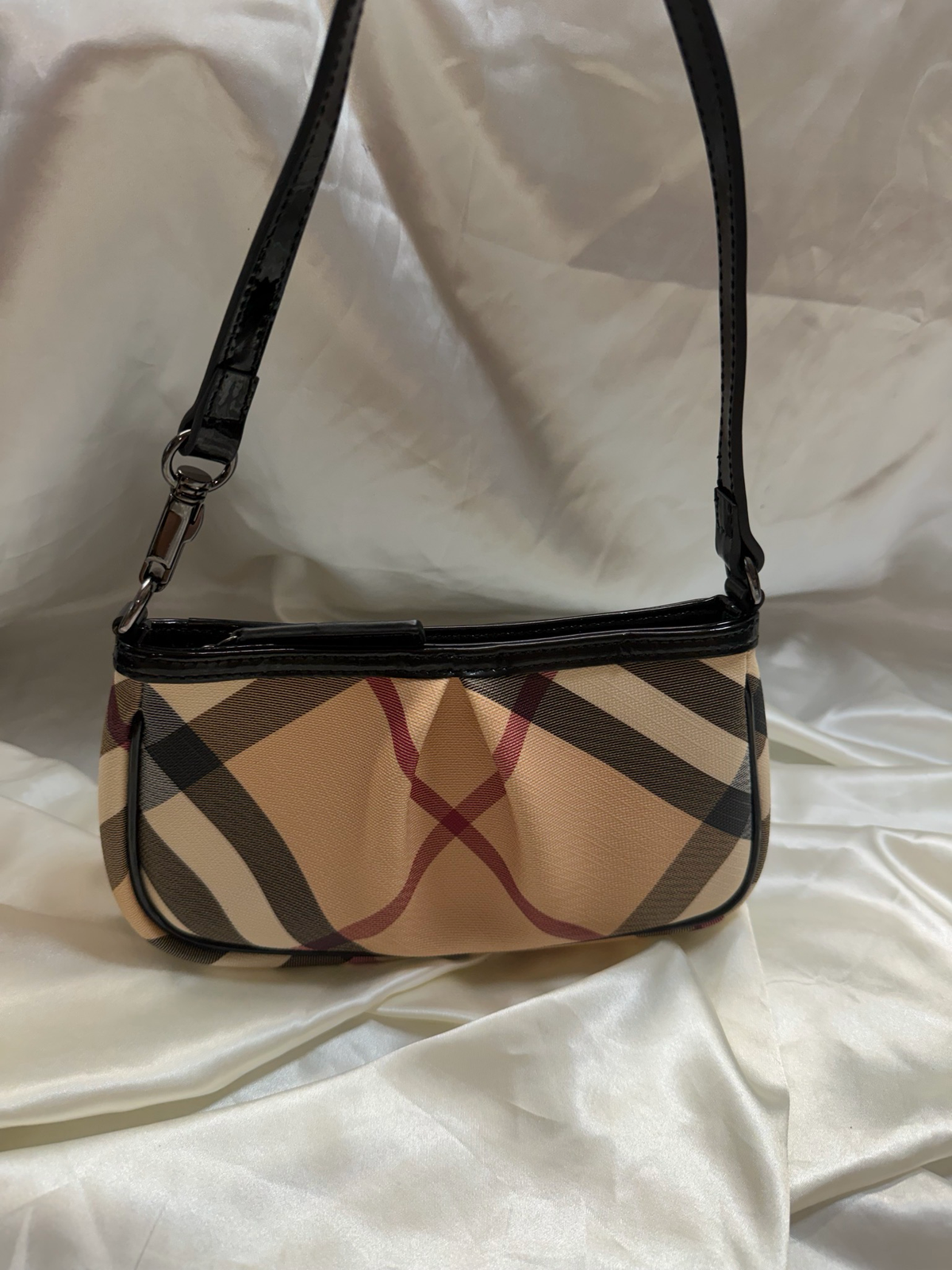 Burberry Nova Check Aston Pochette Hobo Shoulder Long Strap
