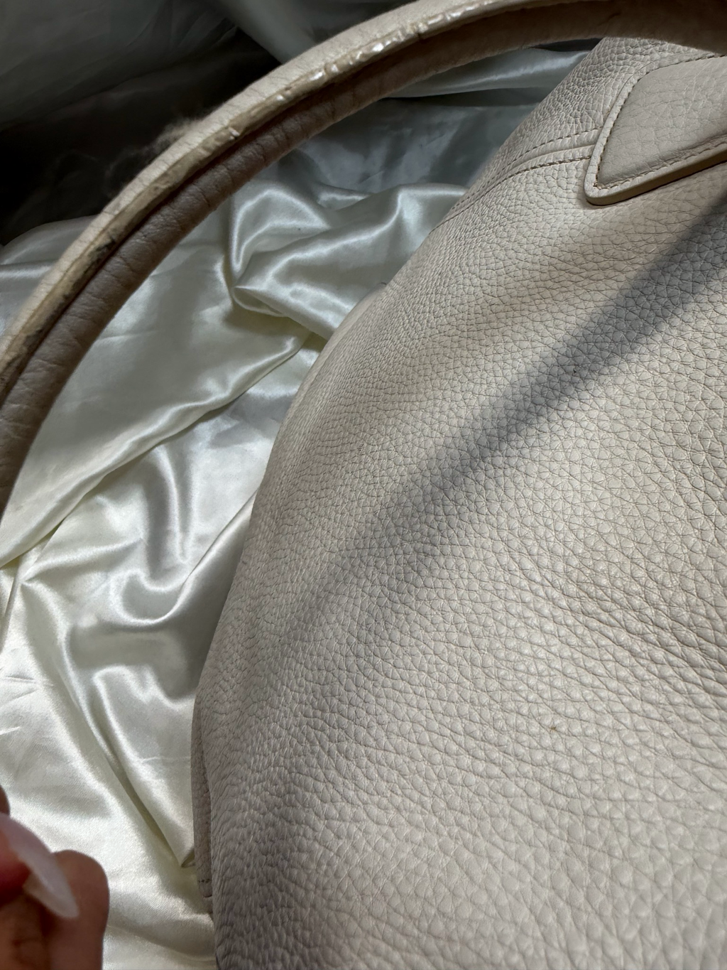 Prada Vitello Daino Tote Convertible Side Pockets
