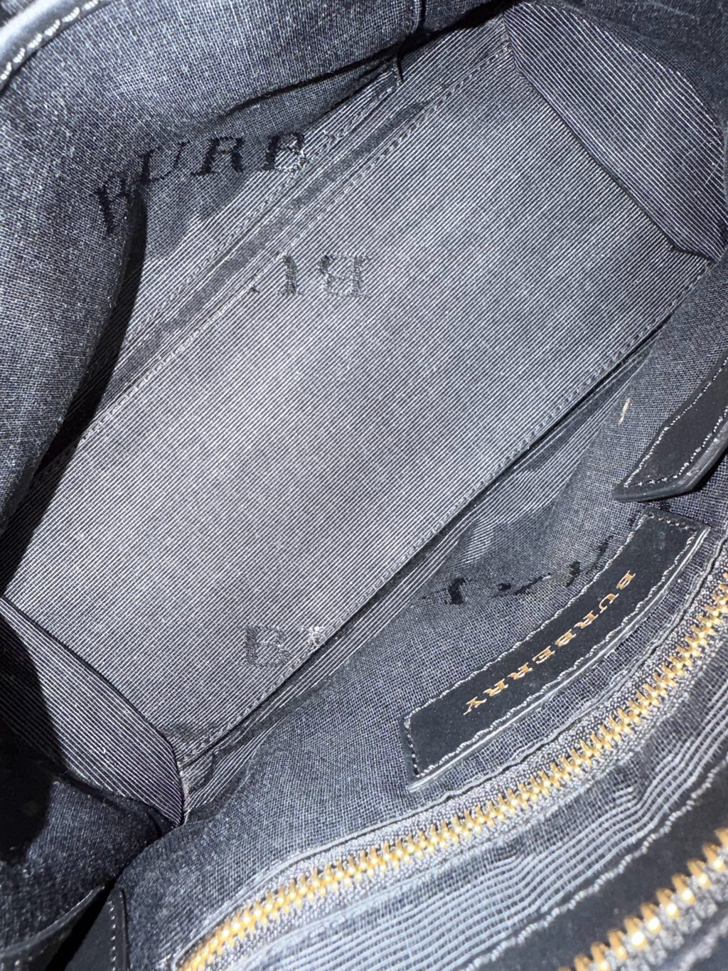 Burberry Smooth Calfskin Top Handle in Black