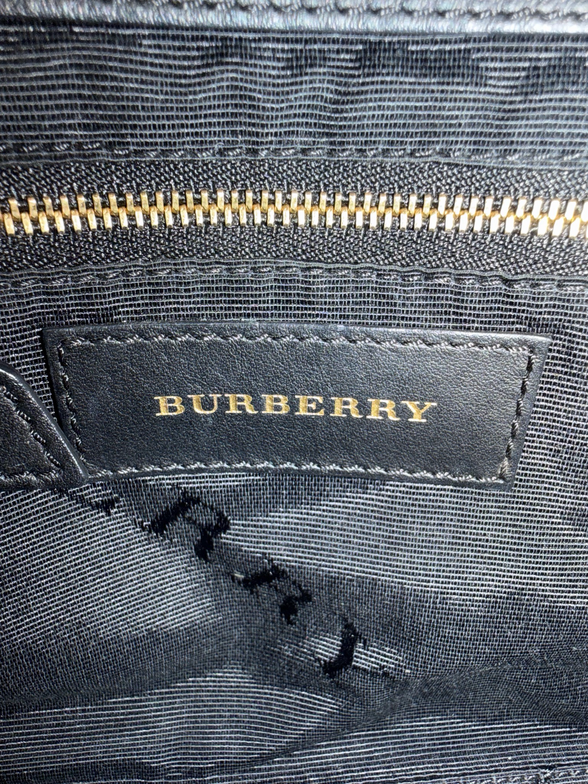 Burberry Smooth Calfskin Top Handle in Black