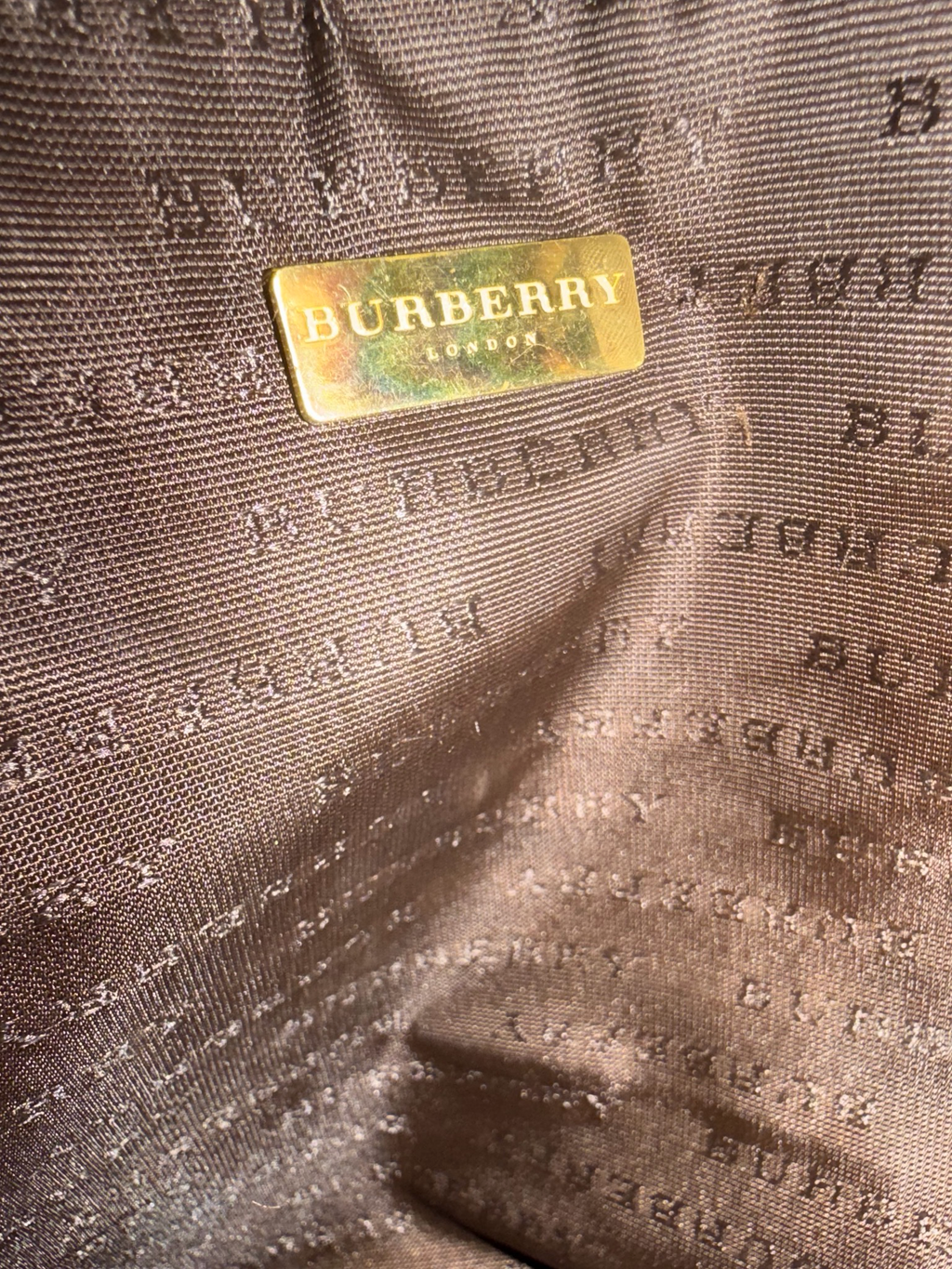 Burberry Haymarket Check Bucket Open Tote Long Strap Shoulder Bag