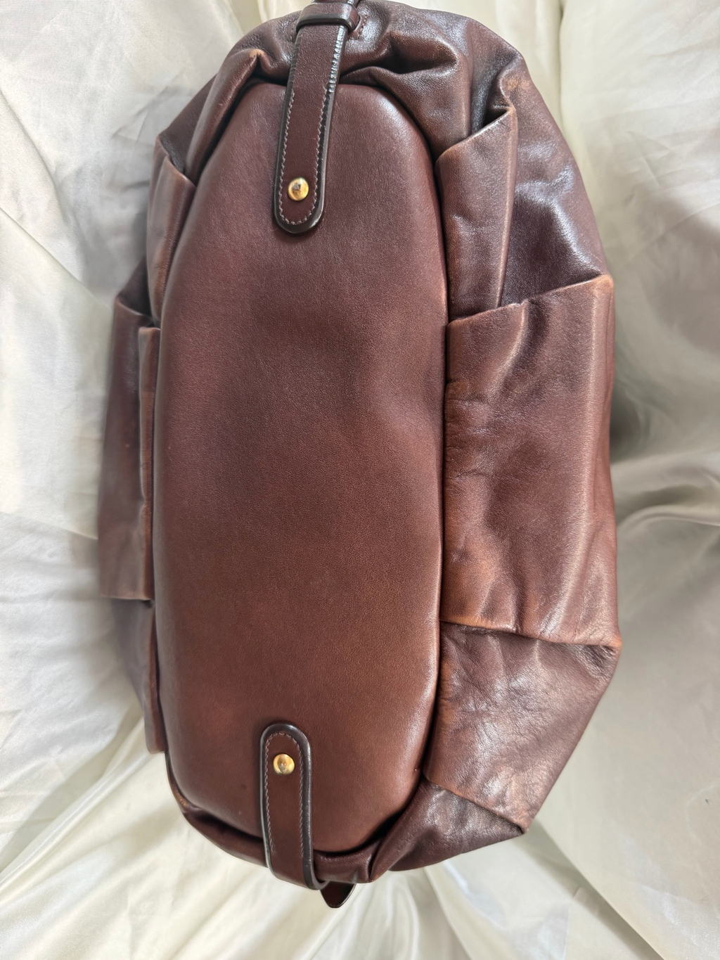 Prada Soft Calfskin Convertible Tote in Brown