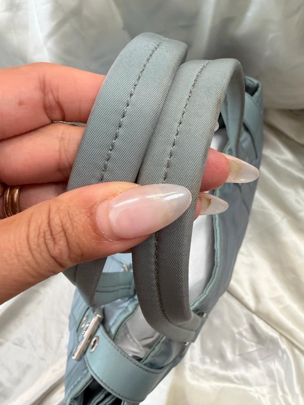 Prada Nylon Tessuto Shoulder in Blue