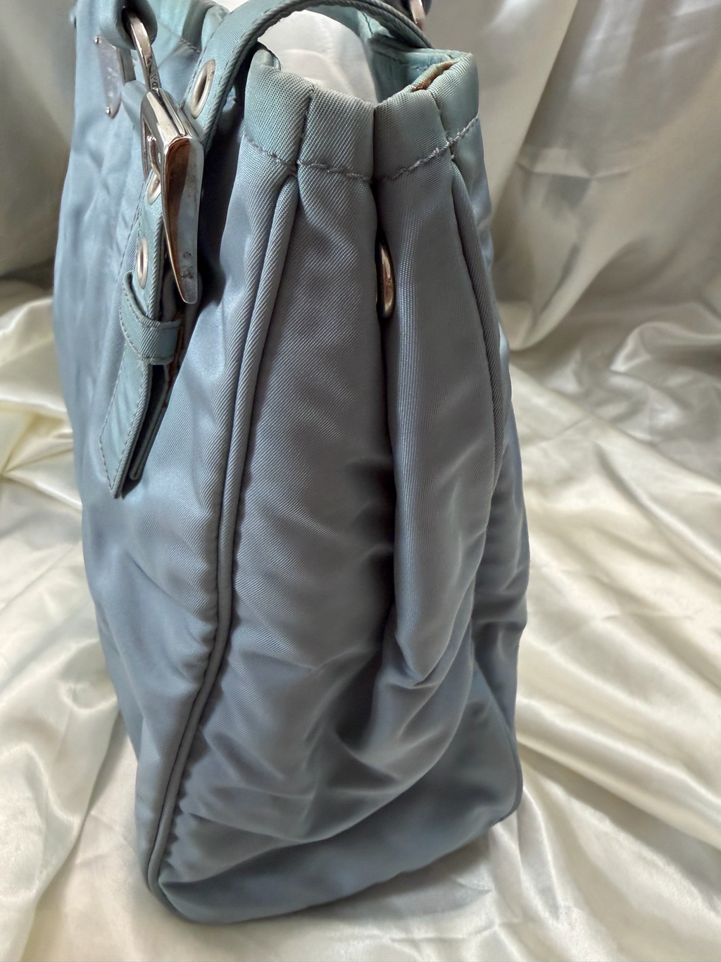 Prada Nylon Tessuto Shoulder in Blue