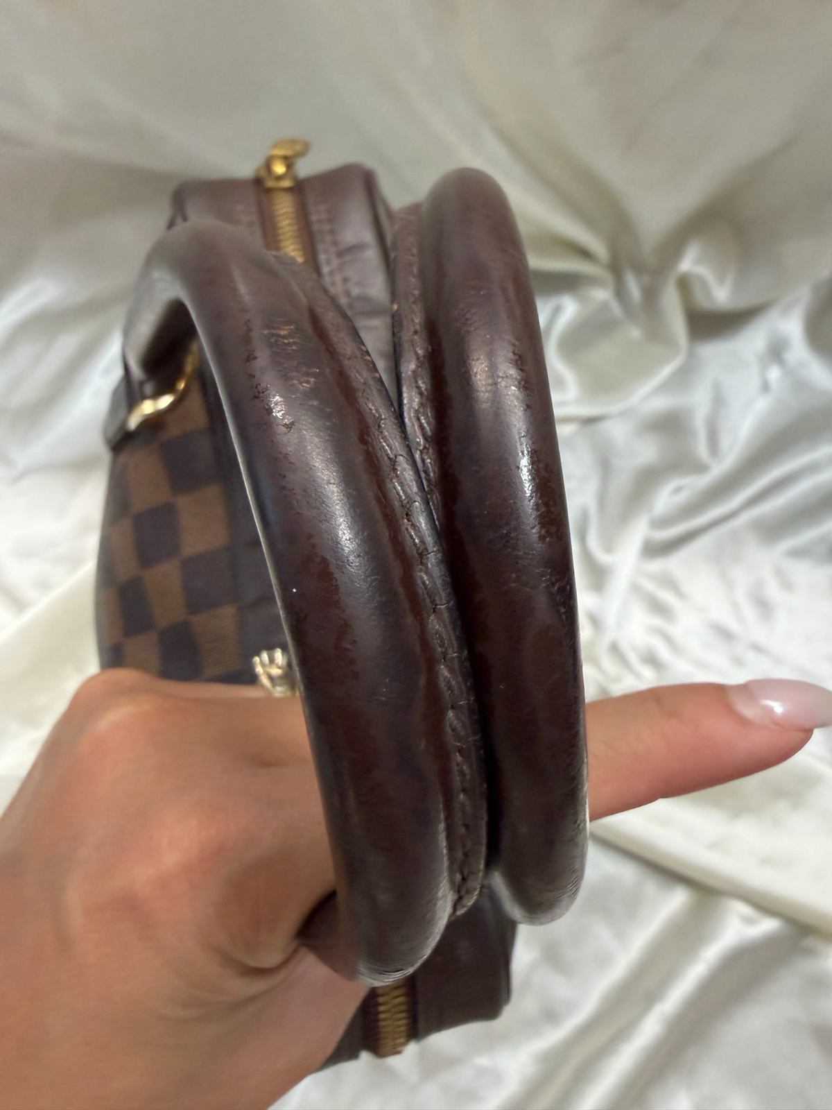 Louis Vuitton Damier Ebene Brera Satchel Top Handle