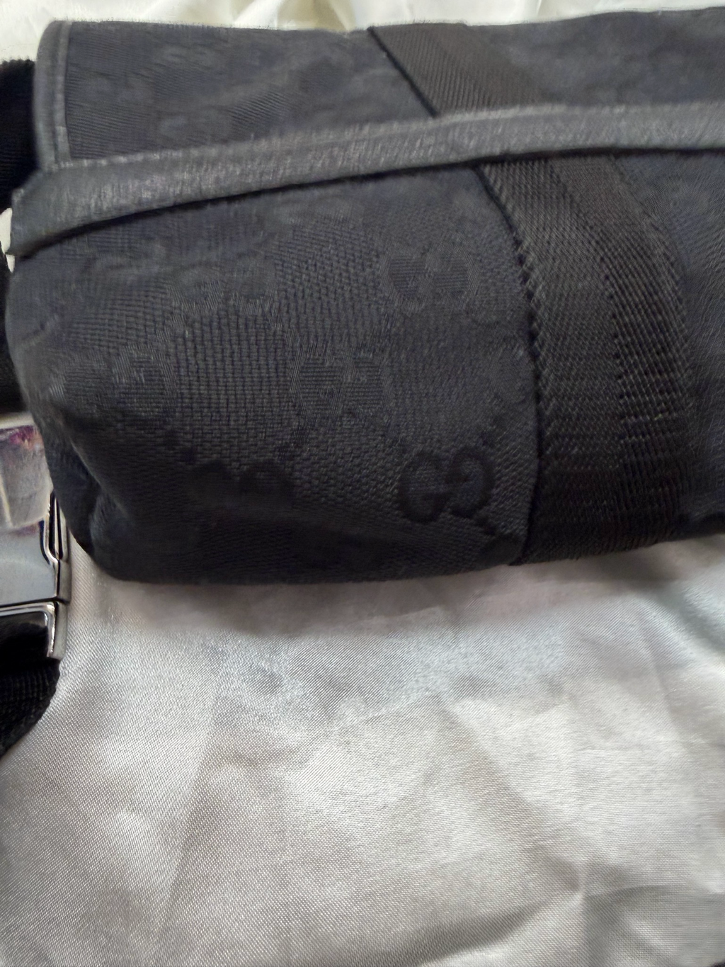 Gucci Monogram Waist Belt Bag in Black