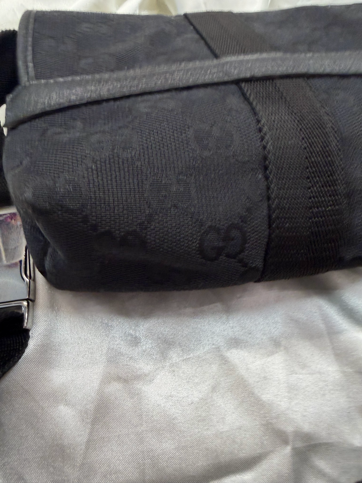 Gucci Monogram Waist Belt Bag in Black