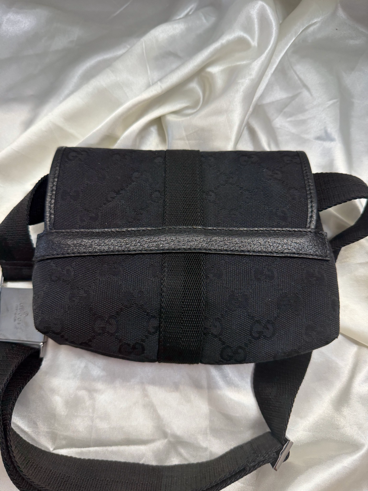 Gucci Monogram Waist Belt Bag in Black