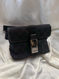 Gucci Monogram Waist Belt Bag in Black