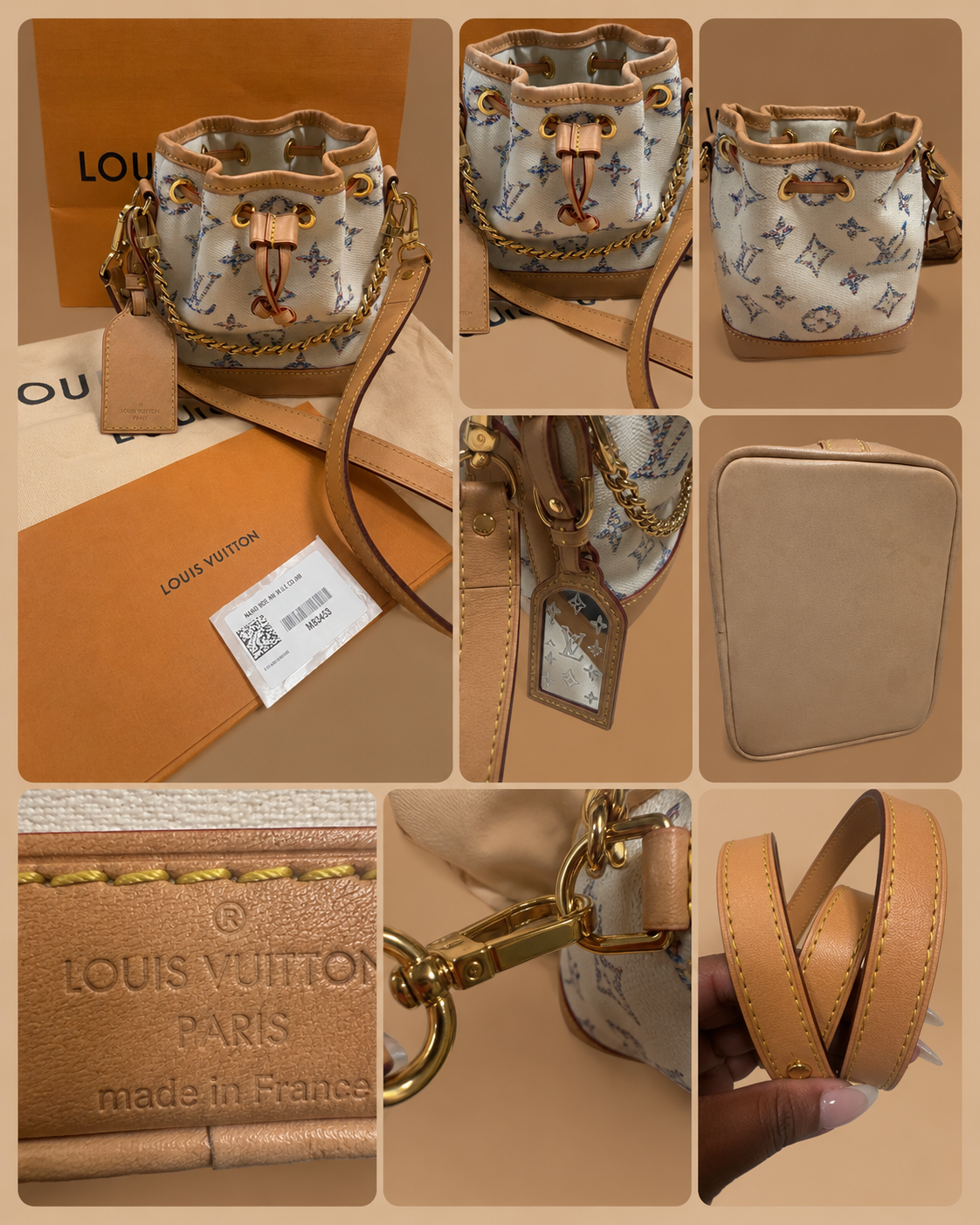 Louis Vuitton Nano Noe NM Nautical Canvas Sling Crossbody Limited