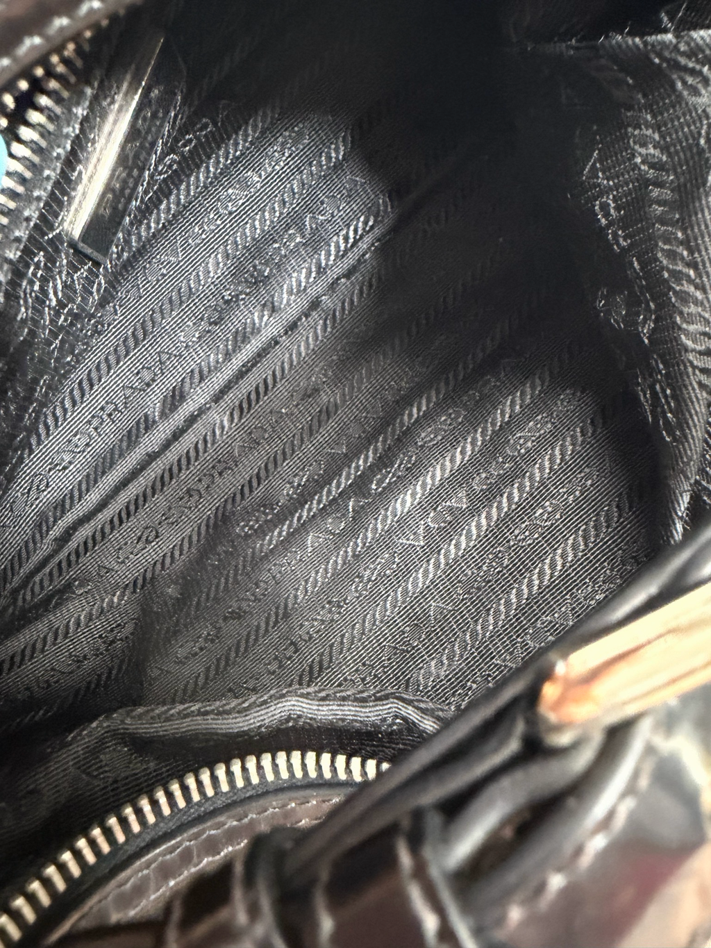 Prada Nylon Tessuto Jacquard Hobo Shoulder in Black