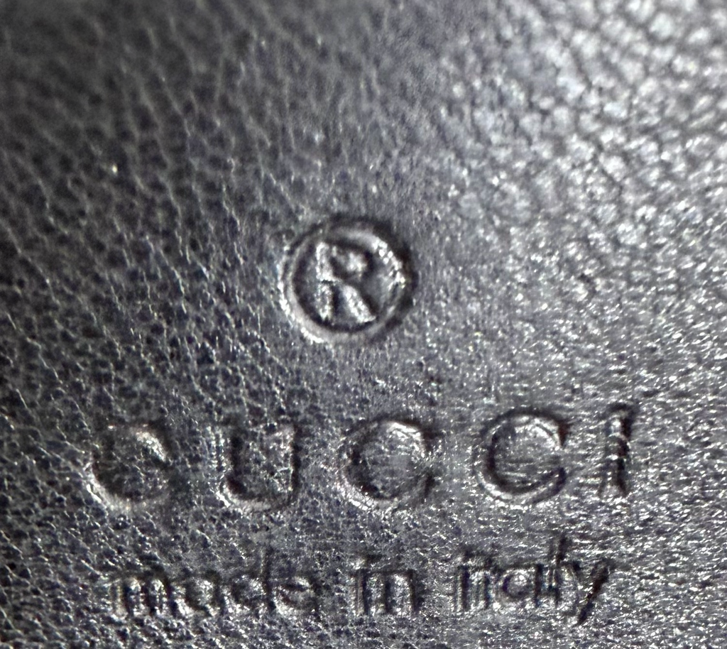 Gucci Monogram Leather Guccissima Joy Tote Bardot Shoulder Bag in Black