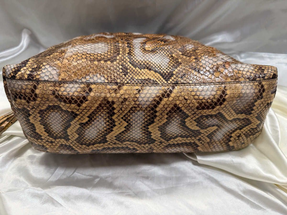 Gucci Python Medium Soho Chain Tote Shoulder Bag