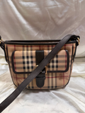 Burberry Haymarket Check Coated Canvas Messenger Sling