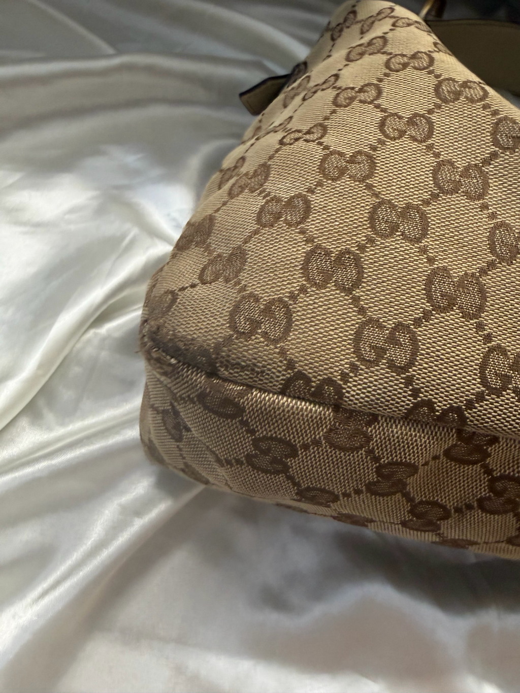 Gucci Monogram Canvas Horsebit Hobo Shoulder