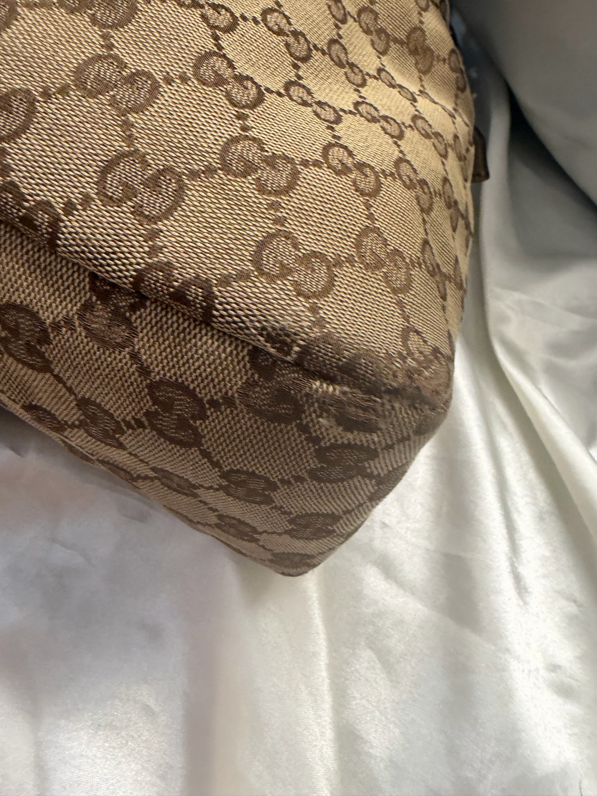 Gucci Monogram Canvas Horsebit Hobo Shoulder