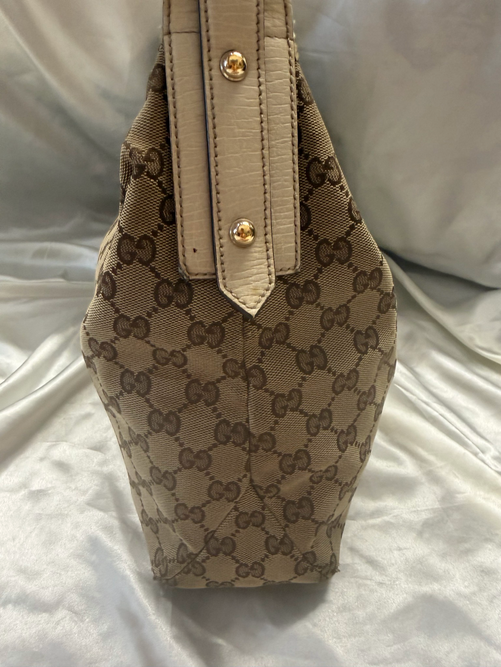 Gucci Monogram Canvas Horsebit Hobo Shoulder