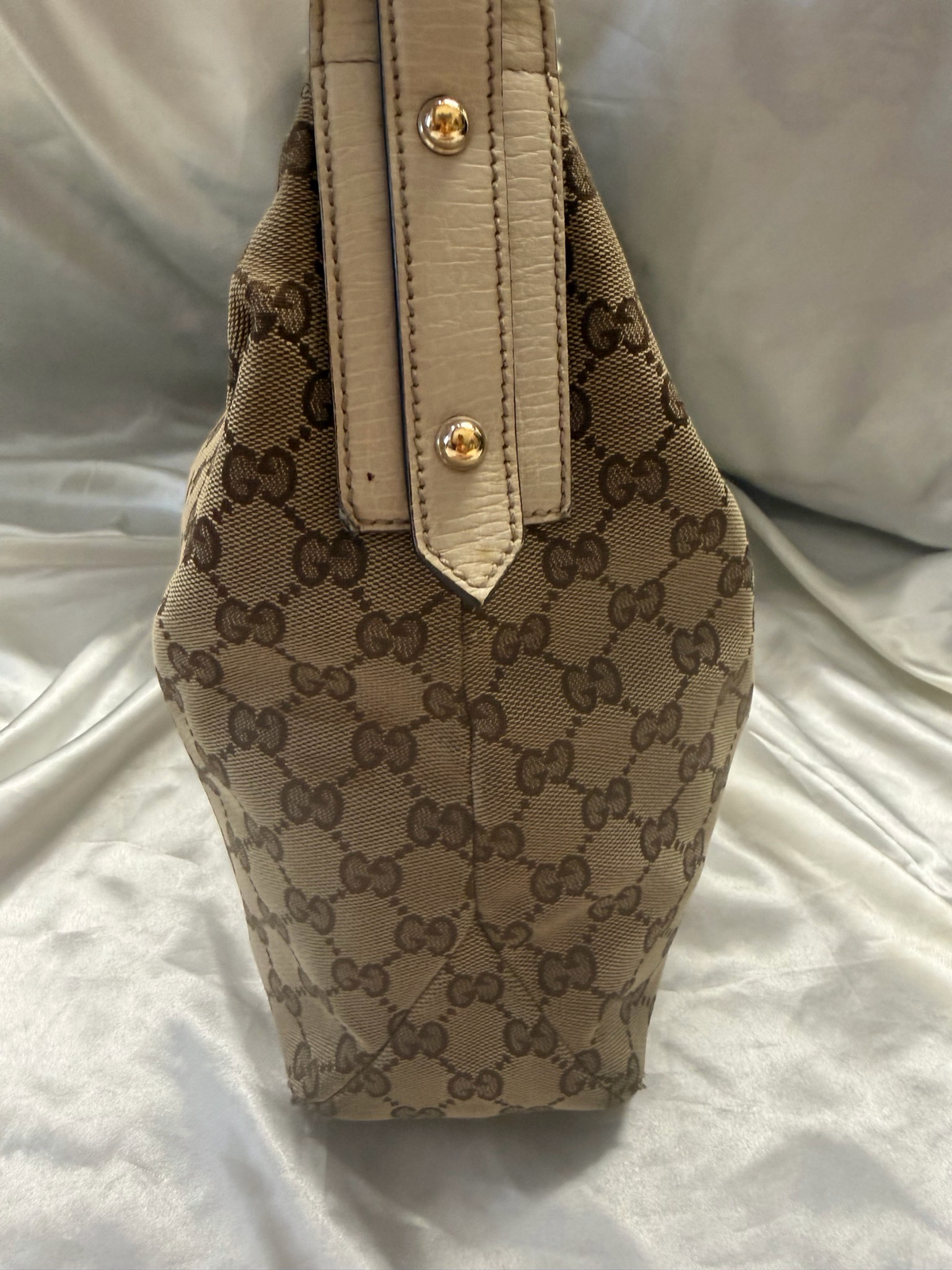 Gucci Monogram Canvas Horsebit Hobo Shoulder