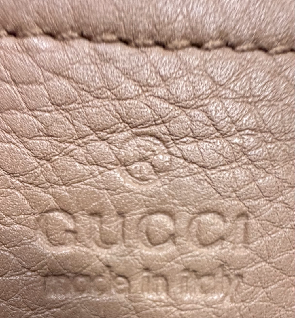 Gucci Monogram Canvas Bamboo Bar Tote Shoulder Bag