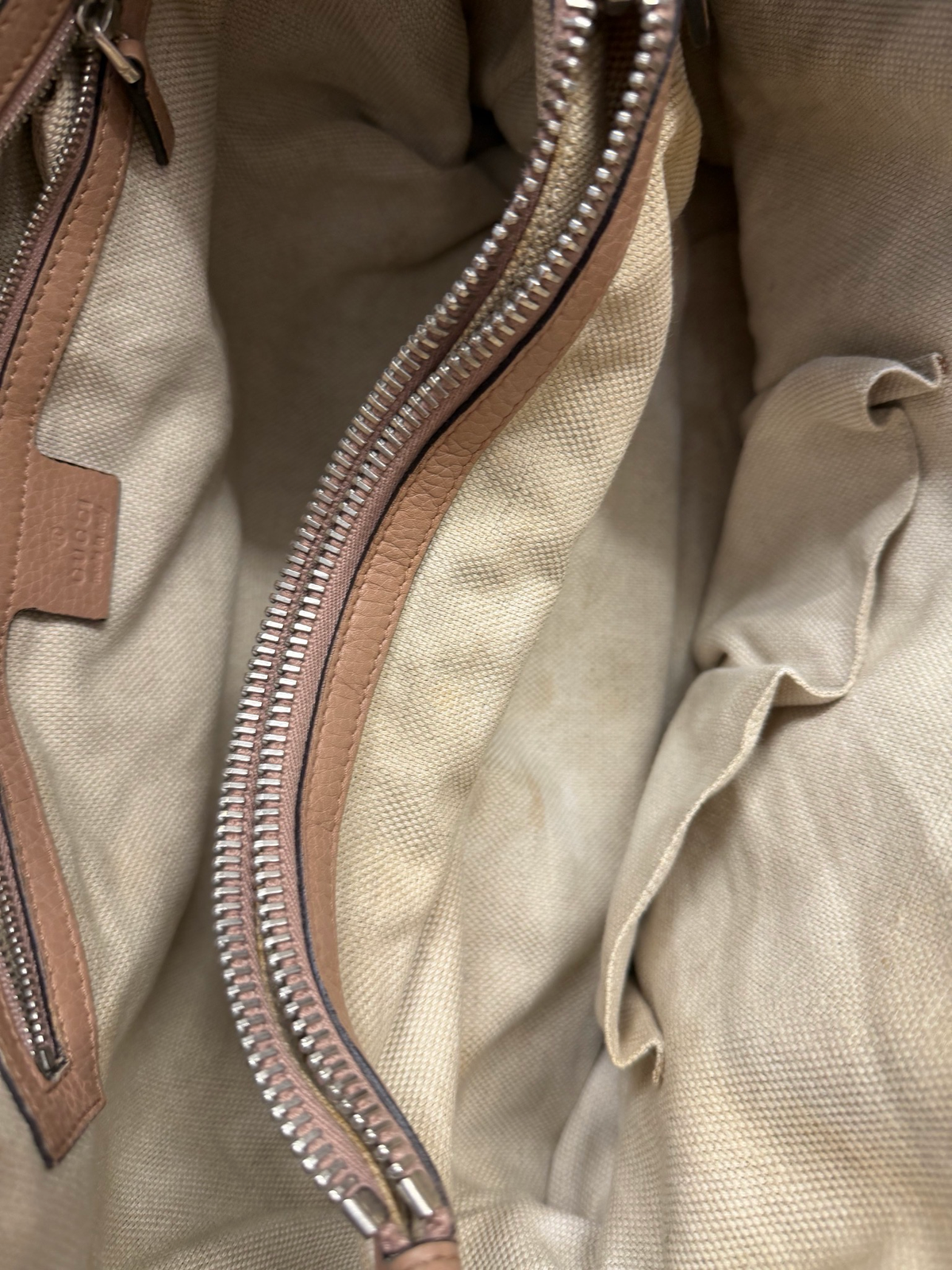 Gucci Monogram Canvas Bamboo Bar Tote Shoulder Bag