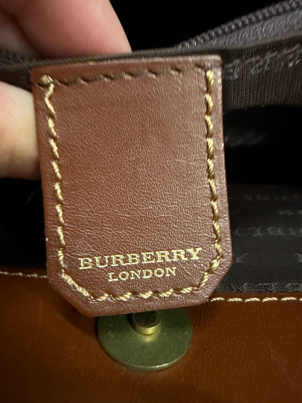 Burberry Top Handle Haymarket Check Tote With Wallet