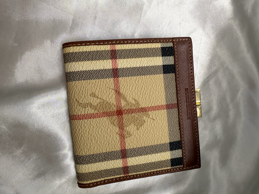 Burberry Top Handle Haymarket Check Tote With Wallet