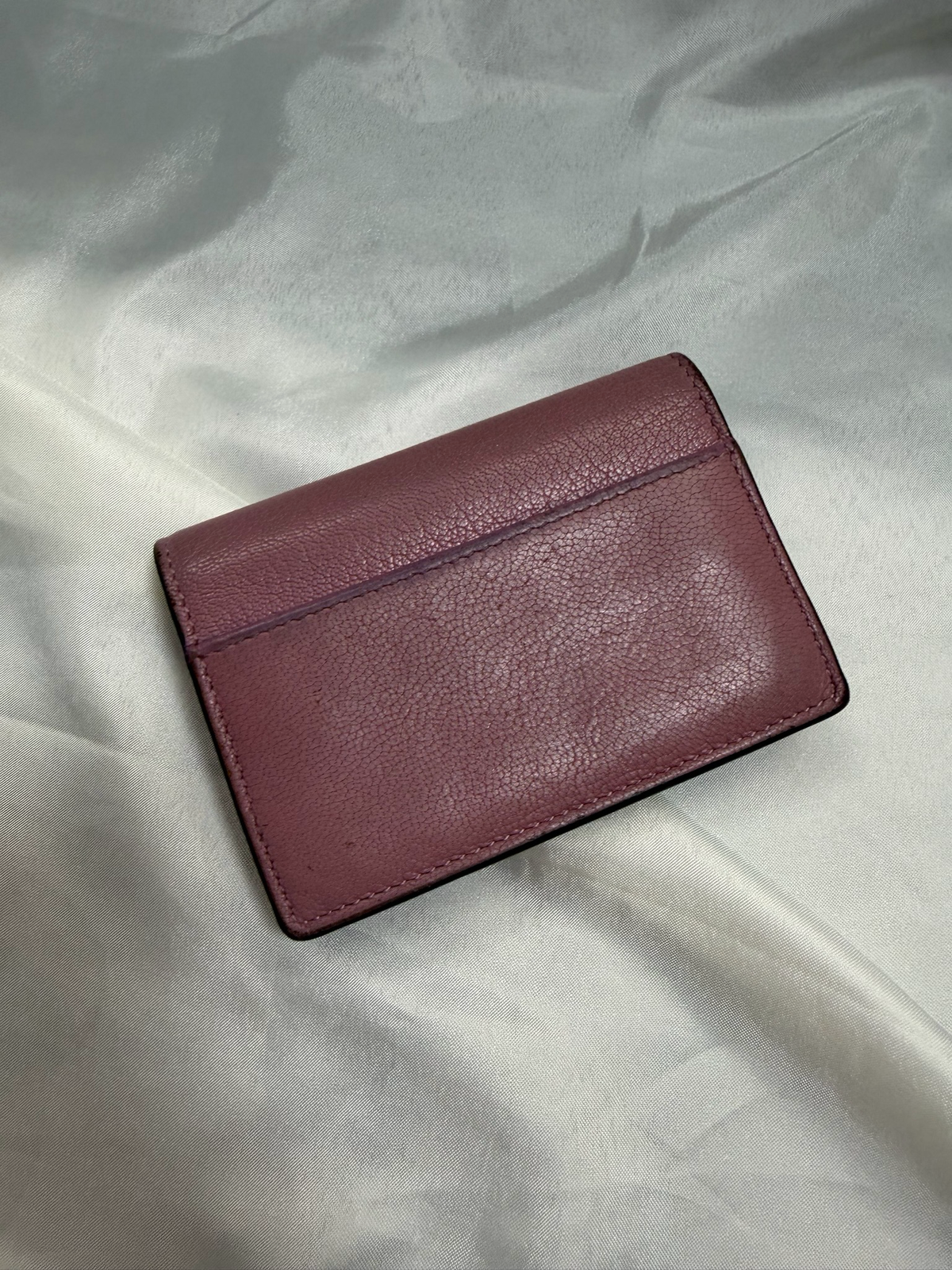 Christian Dior Saddle Card Holder in Soft Leather Pink