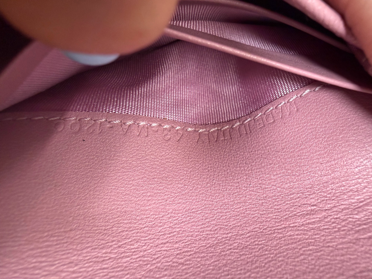 Christian Dior Saddle Card Holder in Soft Leather Pink