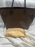 Louis Vuitton Damier Ebene Neverfull Mm Tote Shoulder Bag