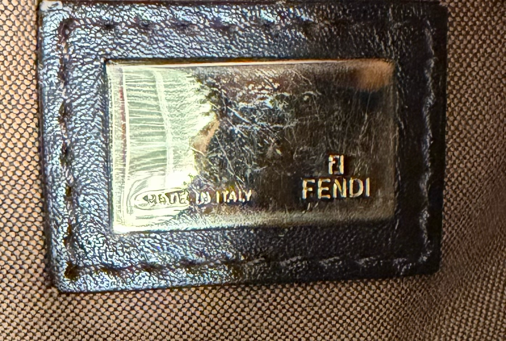 Fendi Boston Zucca Bowler Satchel Chef Tote Top Handle