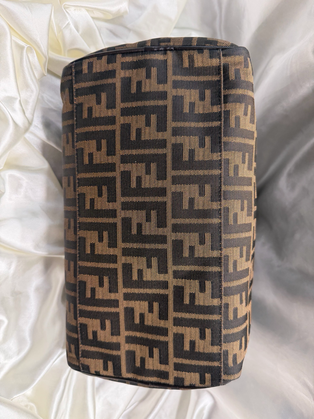 Fendi Boston Zucca Bowler Satchel Chef Tote Top Handle
