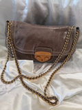 Prada Vitello Shine Pushlock Chain Strap Crossbody
