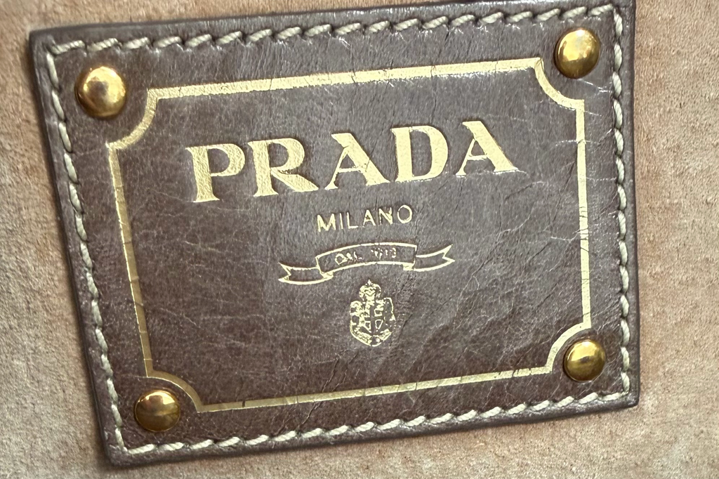 Prada Vitello Shine Pushlock Chain Strap Crossbody