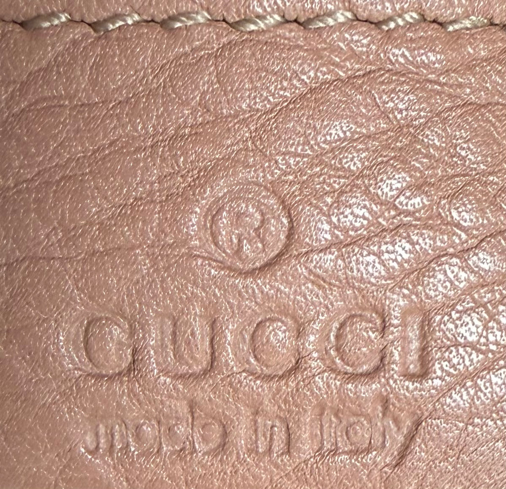 Gucci Monogram Canvas Bamboo Bar Tote Shoulder Bag