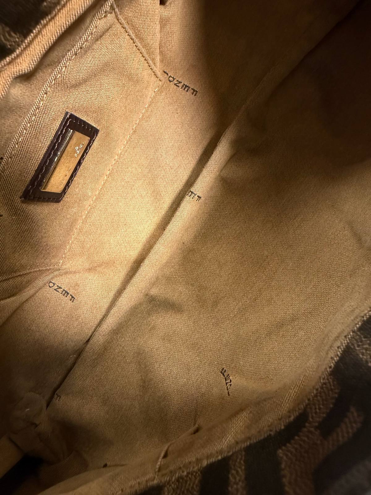 Fendi Zucca Monogram Hobo Chef Small Shoulder Bag