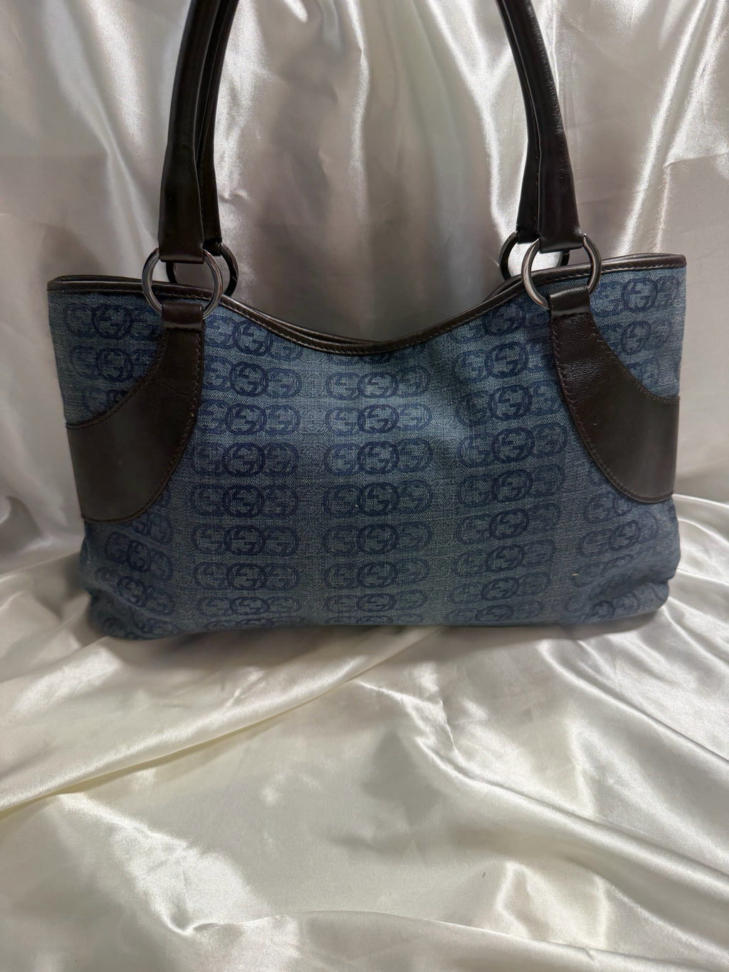 Gucci Denim Tote Shoulder Bag
