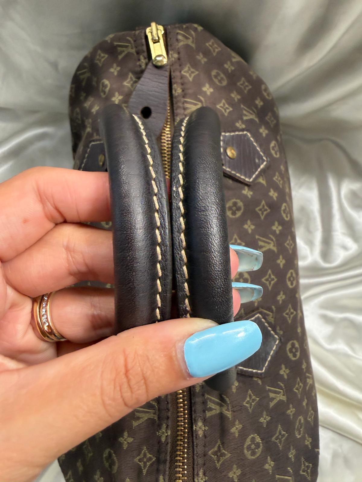 Louis Vuitton Mini Lin Speedy Satchel 30 Boston Bowler
