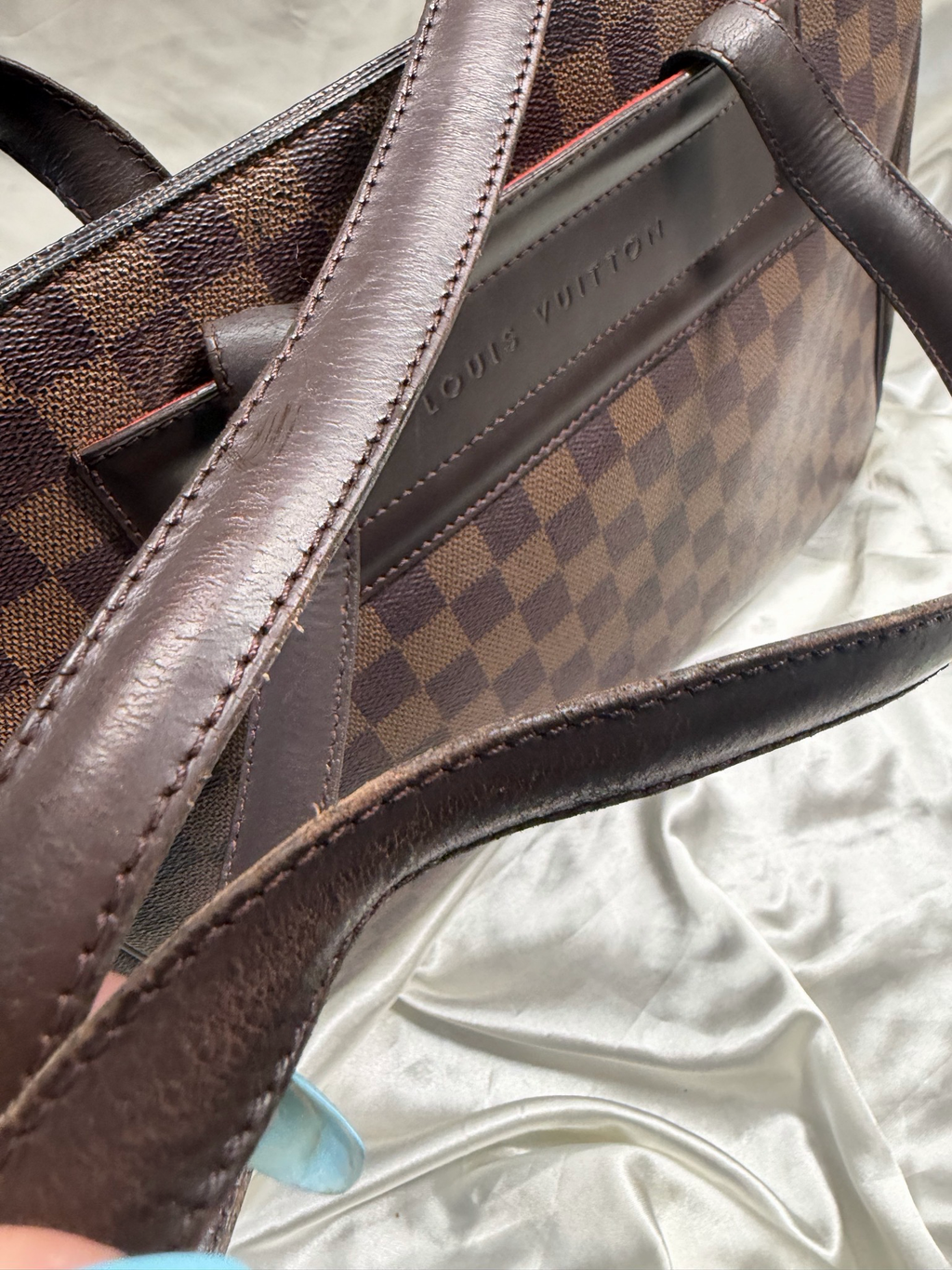 Louis Vuitton Damier Ebene Parioli Tote Shoulder Bag