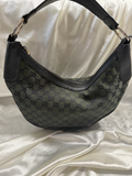 Gucci Monogram Canvas Hobo Half Moon Shoulder Bag