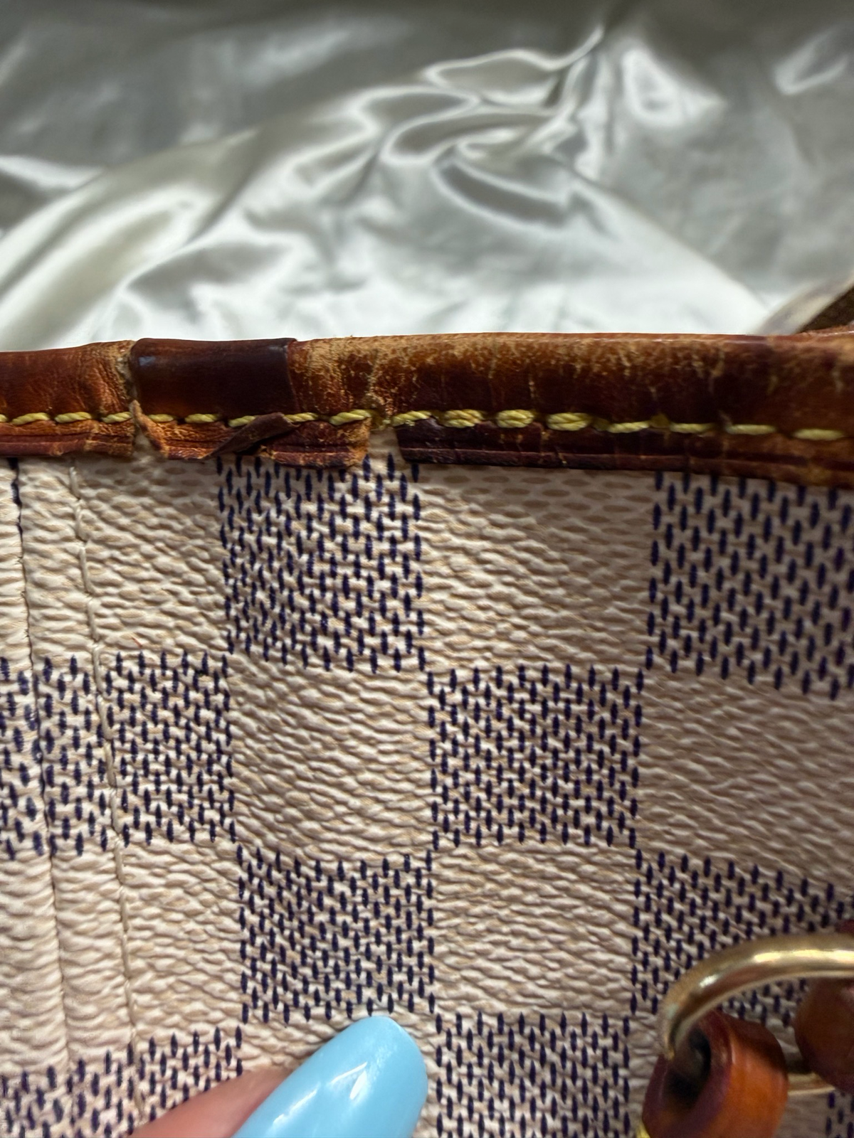 Louis Vuitton Neverfull Damier Azur Mm Tote Project