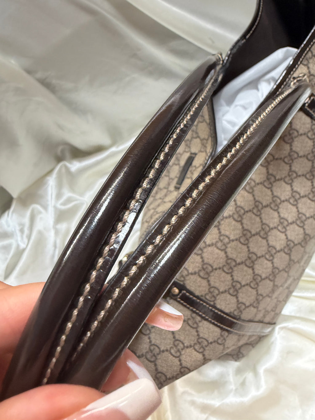 Gucci Monogram Supreme Joy Tote Medium Shoulder Bag