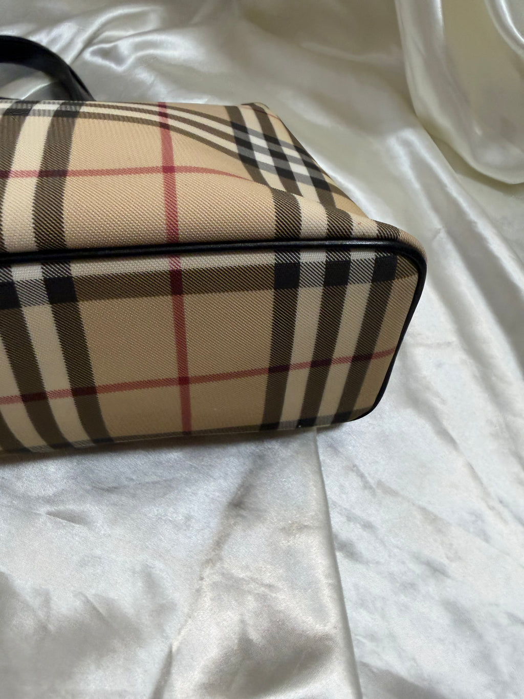 Burberry Haymarket Check Tote Top Handle