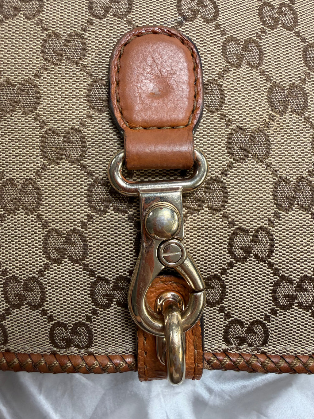Gucci Monogram Canvas Marrakech Flap Crossbody Messenger