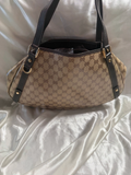 Gucci Monogram Canvas Abbey Imprime Tote Shoulder Bag